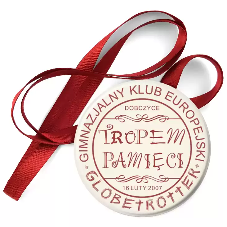 przypinka medal Globetrotter - Gimnazjalny Klub Europejski w Dobrzycach 2007