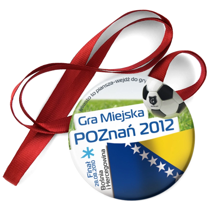 przypinka medal Gra Miejska - Poznań 2012 - Bośnia i Hercegowina