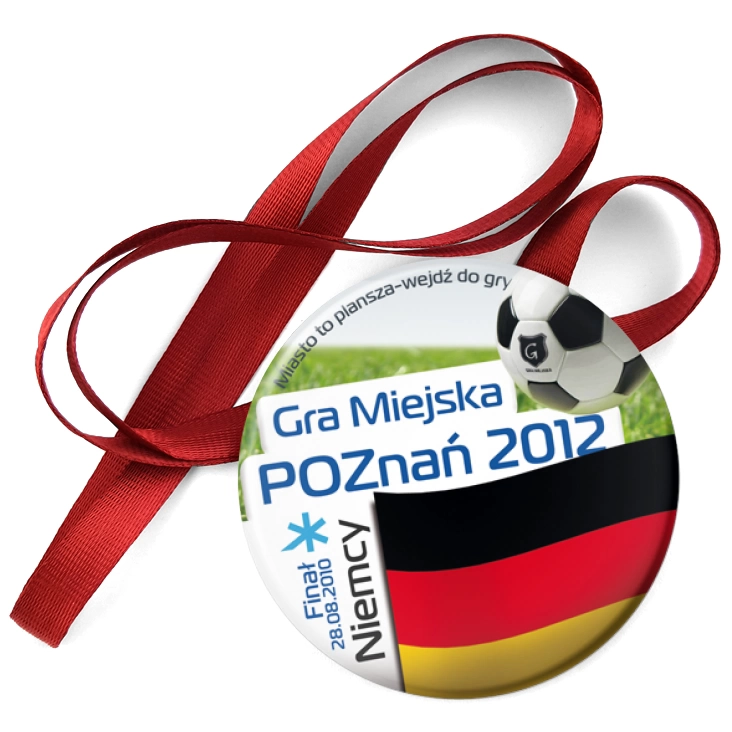 przypinka medal Gra Miejska - Poznań 2012 - Niemcy