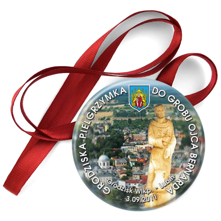 przypinka medal Grodziska Pielgrzymka do grobu ojca Bernarda