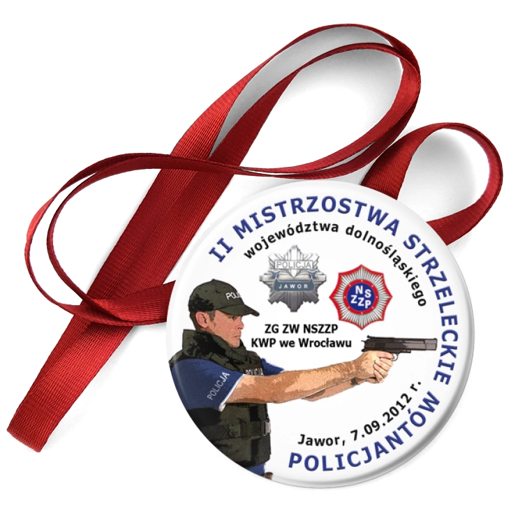 przypinka medal II Mistrzostwa Strzeleckie Policjantów