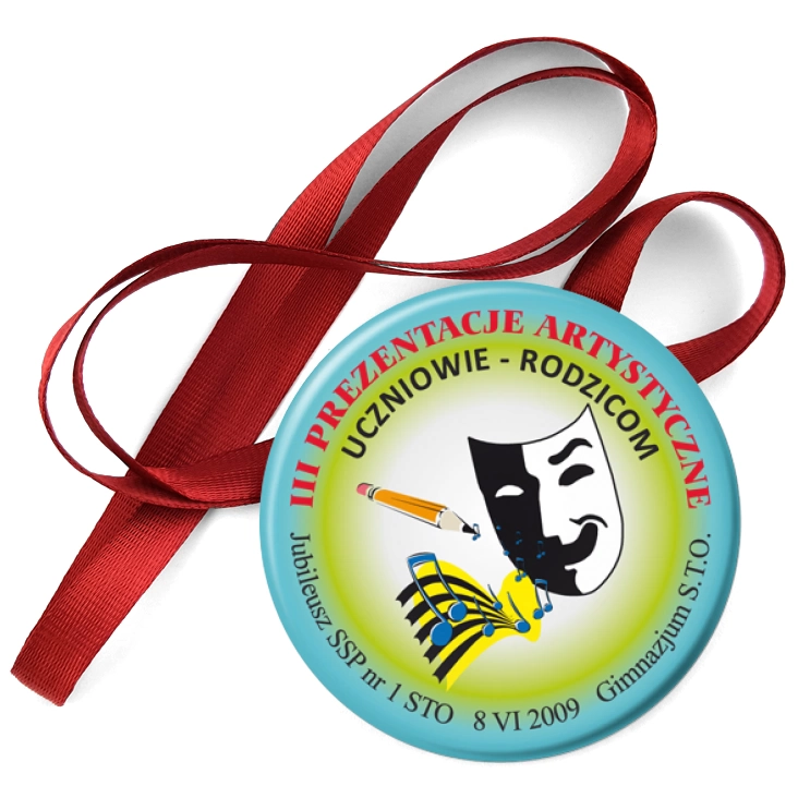 przypinka medal III Prezentacje Artystyczne Uczniowie-Rodzicom
