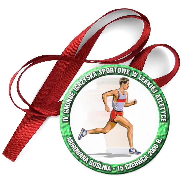 przypinka medal IV Gminne Igrzyska Sportowe w Lekkiej Atletyce
