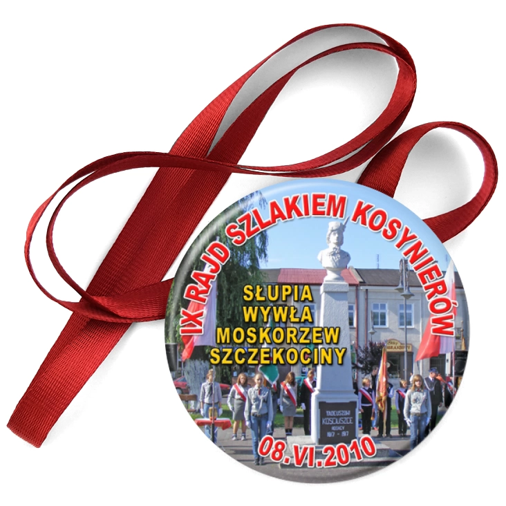 przypinka medal IX Rajd Szlakiem Kosynierów