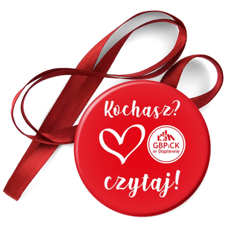 przypinka medal Kochasz? Czytaj!