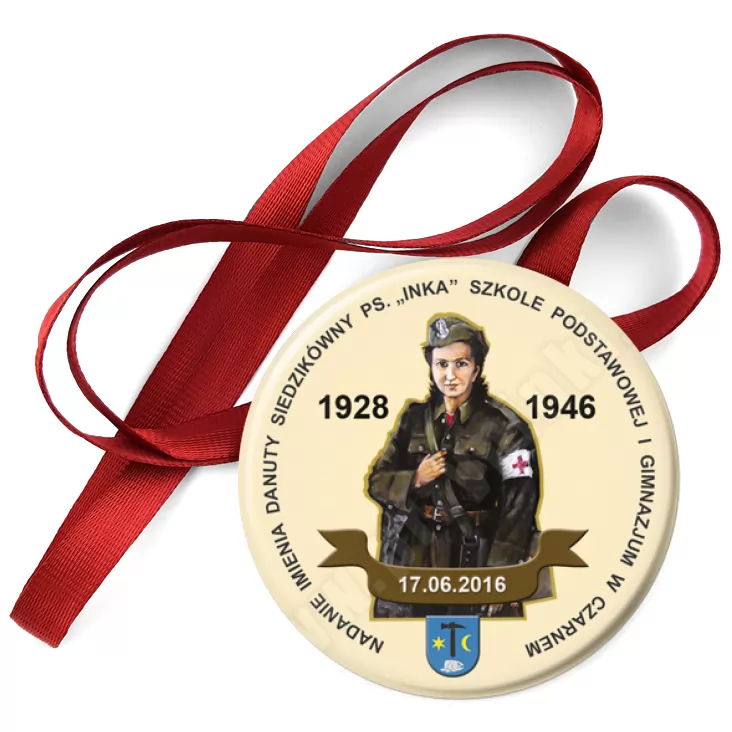 przypinka medal Nadanie Imienia SP i Gimnazjum w Czarnem