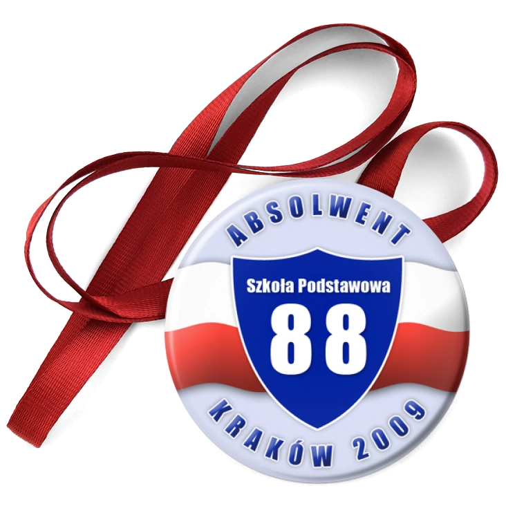 przypinka medal SP 88 Kraków Absolwent