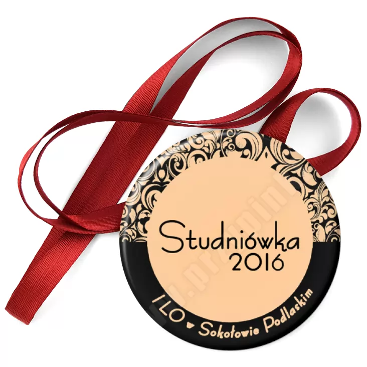 przypinka medal Studniówka - I LO w Sokołowie Podlaskim