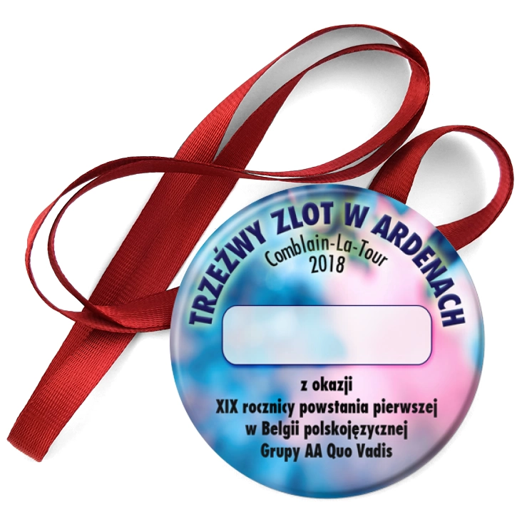 przypinka medal Trzeźwy Zlot w Ardenach 2018