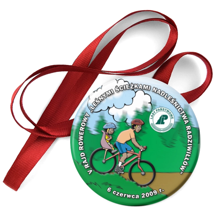 przypinka medal V Rajd Rowerowy Nadleśnictwa Radziwiłłów