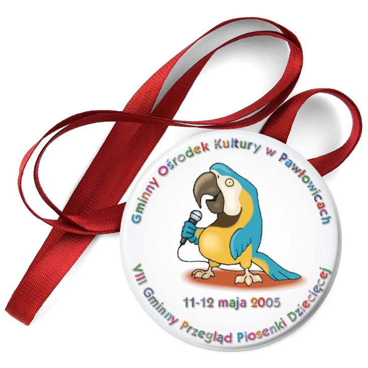 przypinka medal VIII Gminny Przegląd Piosenki Dziecięcej