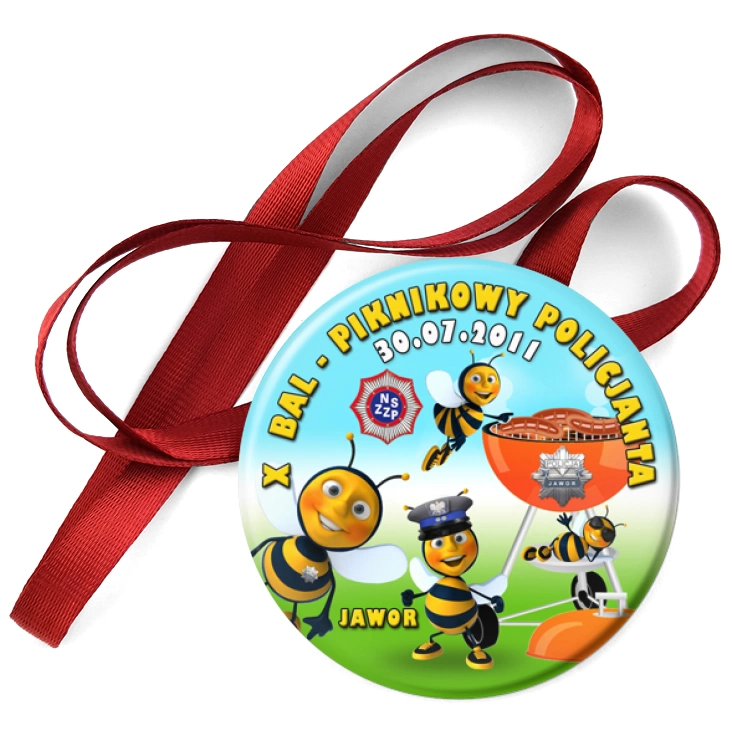 przypinka medal X Bal Piknikowy Policjanta - Jawor 2011