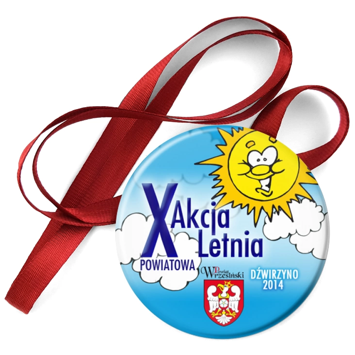 przypinka medal X Powiatowa Akcja Letnia