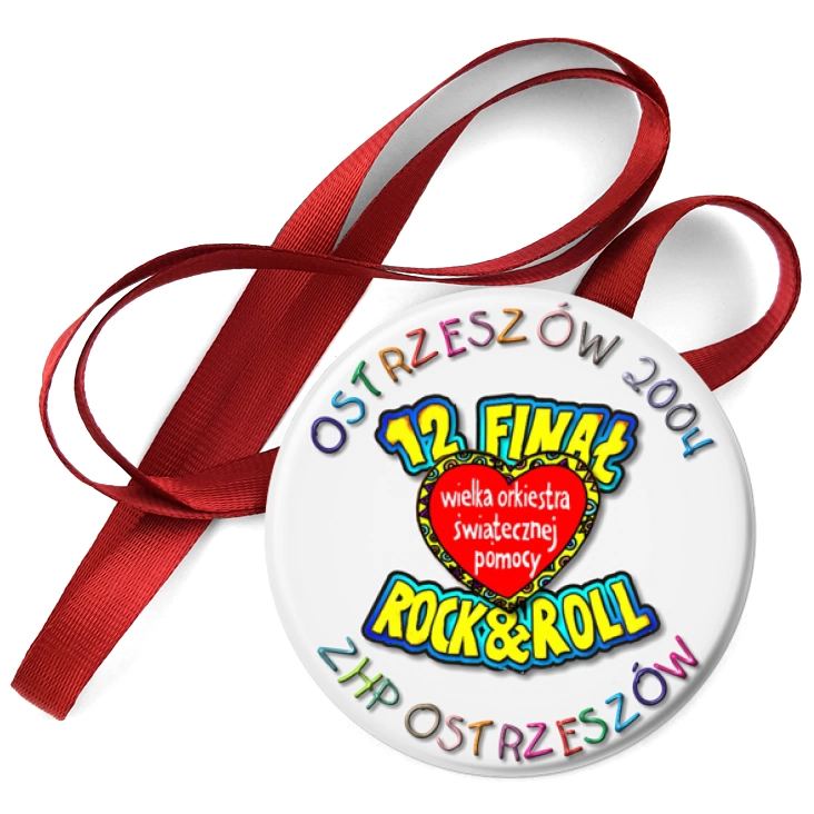 przypinka medal XII Finał WOŚPa w Ostrzeszowie
