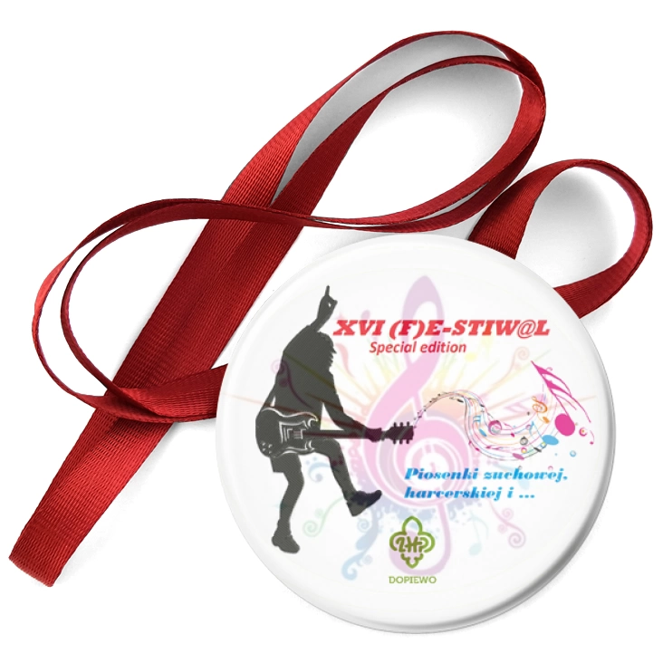 przypinka medal XVI Festiwal piosenki zuchowej i harcerskiej