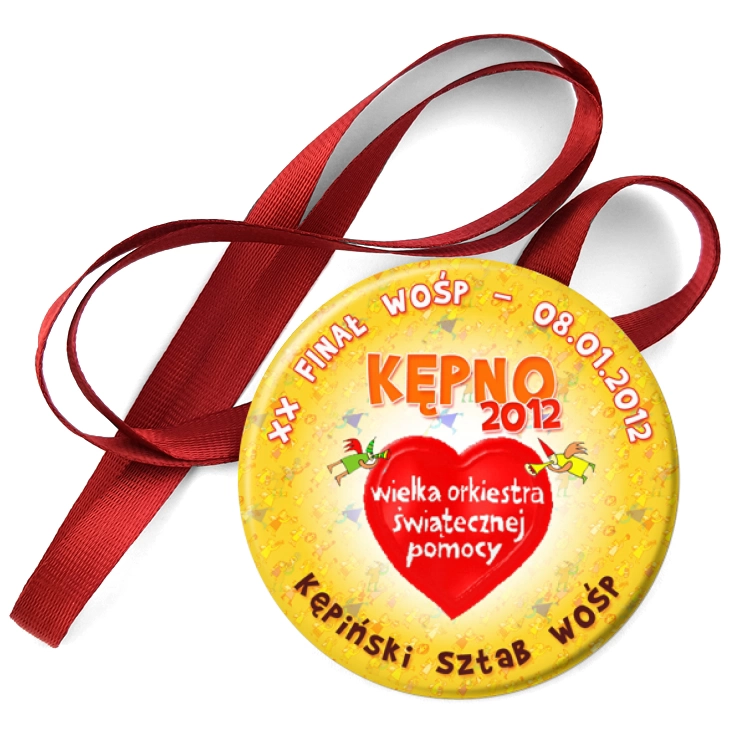 przypinka medal XX Finał WOŚP - Kępno 2012