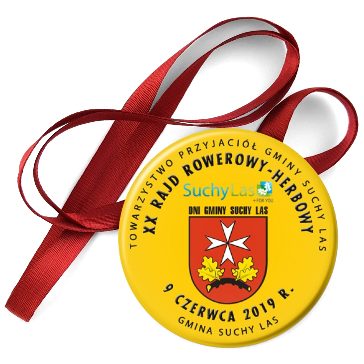 przypinka medal XX Rajd Rowerowy - Herbowy