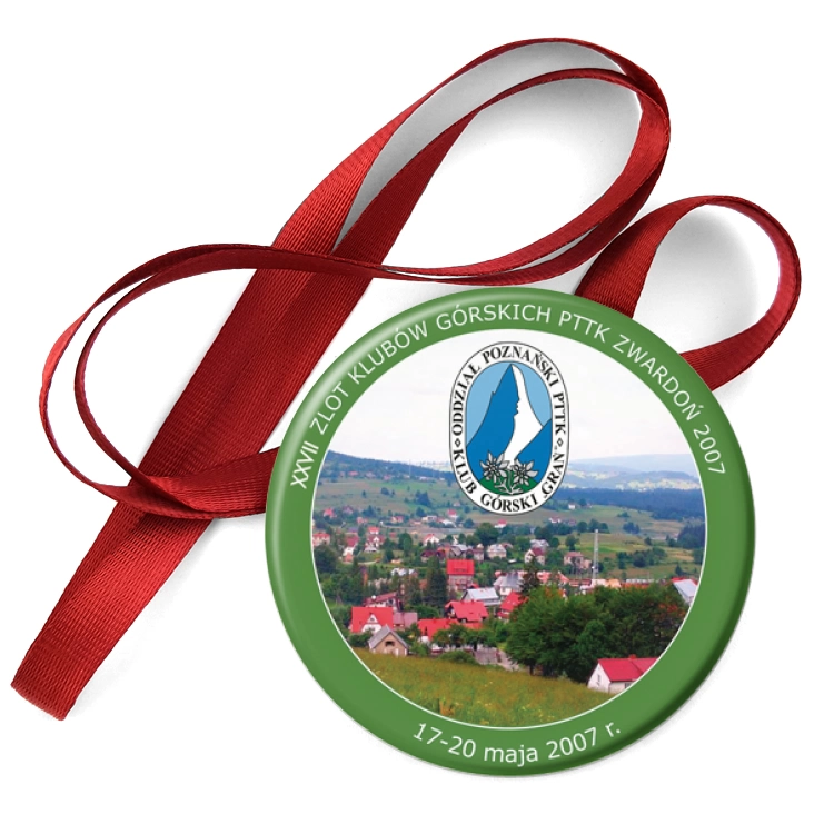przypinka medal XXVII Zlot Klubów Górskich PTTK Zwardoń 2007
