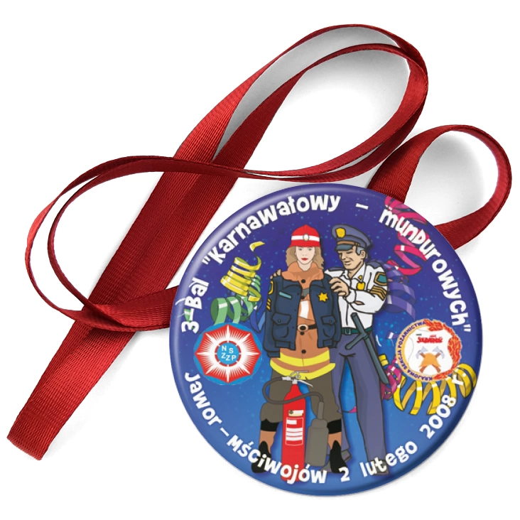 przypinka medal 3 Bal Karnawałowy mundurowych w Jaworze