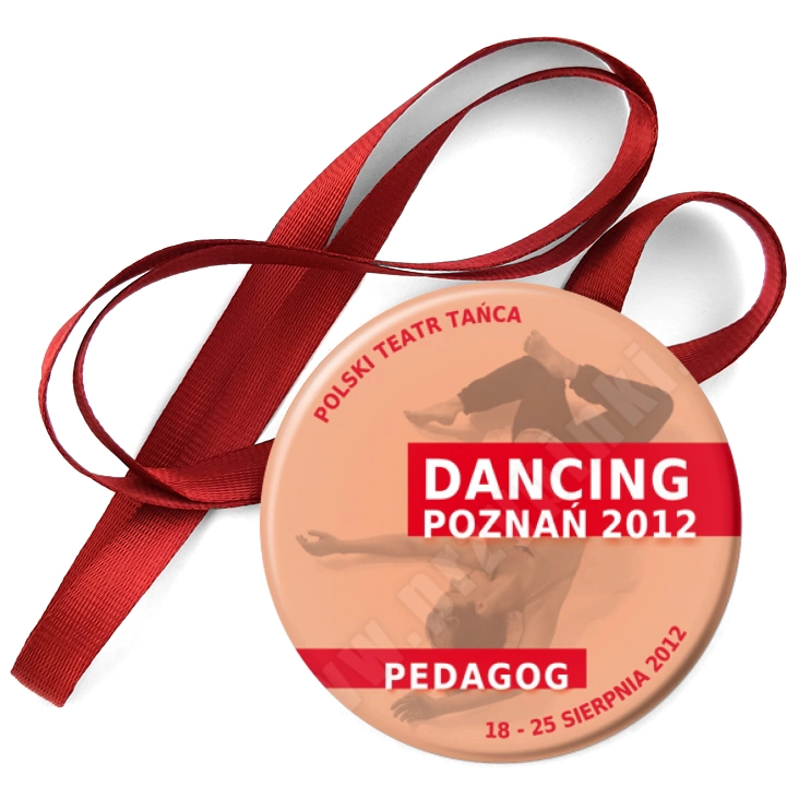 przypinka medal Dancing Poznań 2012 - pedagog