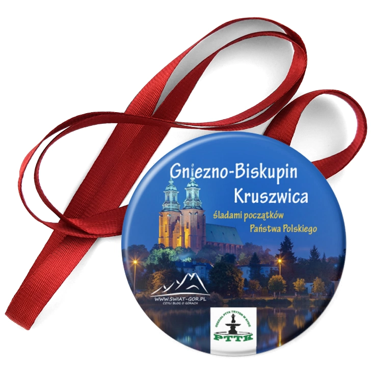 przypinka medal Gniezno-Biskupin Kruszwica