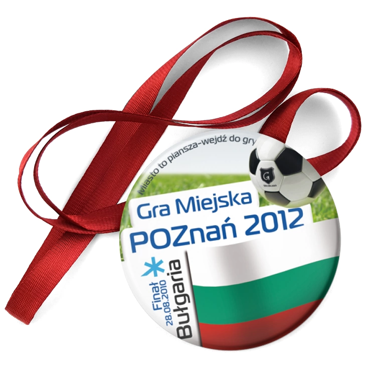 przypinka medal Gra Miejska - Poznań 2012 - Bułgaria