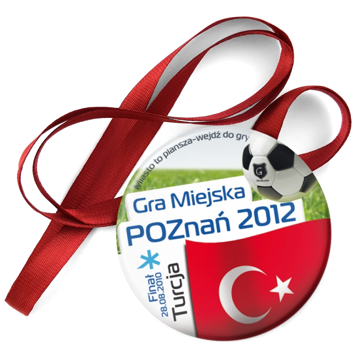 przypinka medal Gra Miejska - Poznań 2012 - Turcja