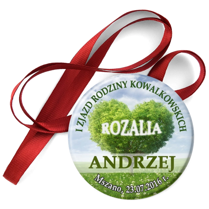 przypinka medal I Zjazd Rodzinny Kowalkowskich