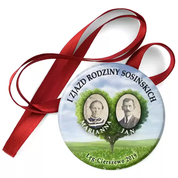 przypinka medal I Zjazd Rodziny Sosińskich 