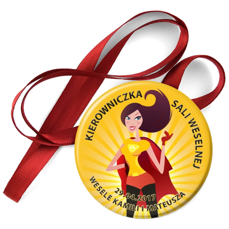 przypinka medal Kierowniczka Sali Weselnej