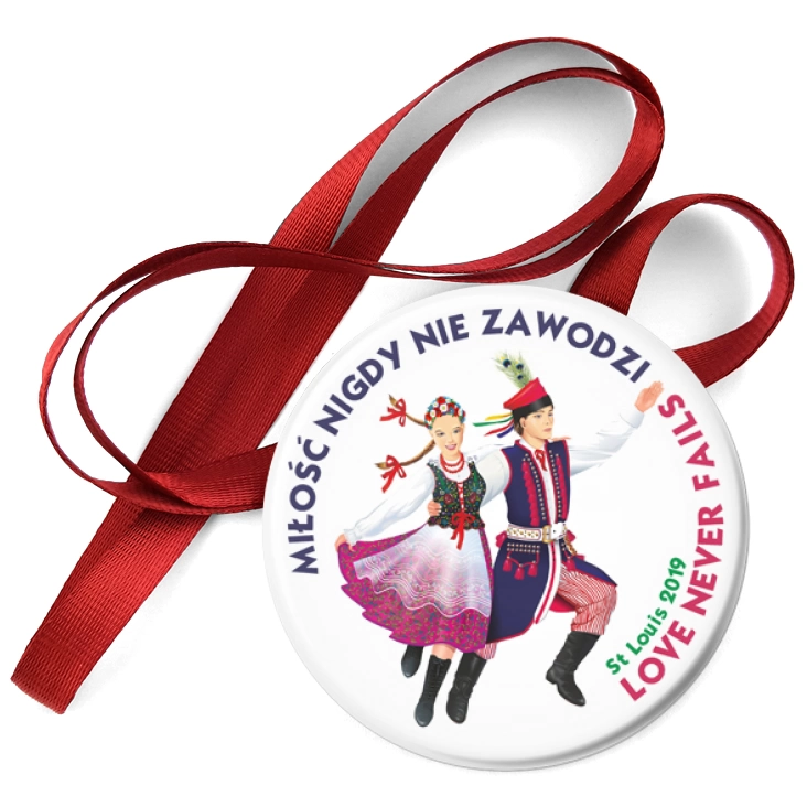 przypinka medal Love Never Fails