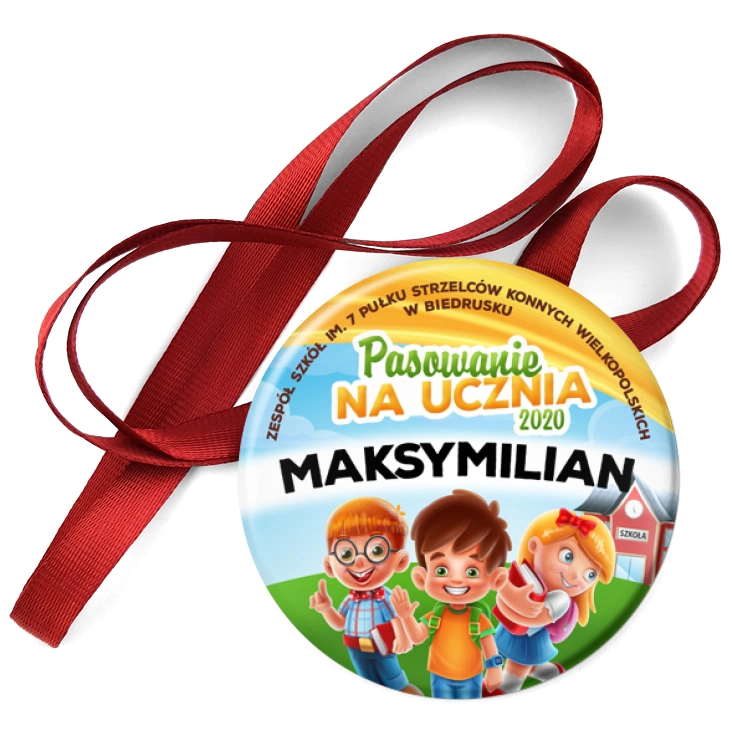 przypinka medal Pasowanie na ucznia