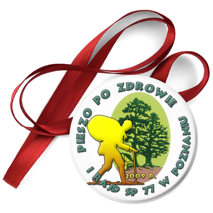 przypinka medal Pieszo po zdrowie