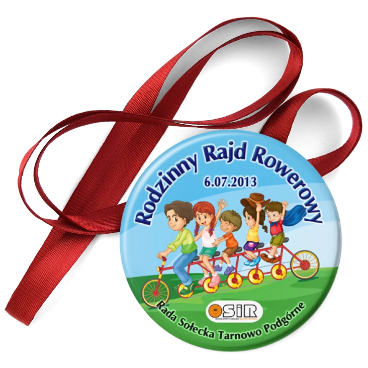 przypinka medal Rodzinny Rajd Rowerowy 2013