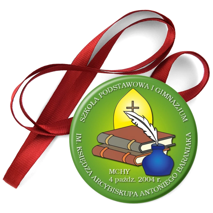 przypinka medal SP i Gimnazjum w Mchach