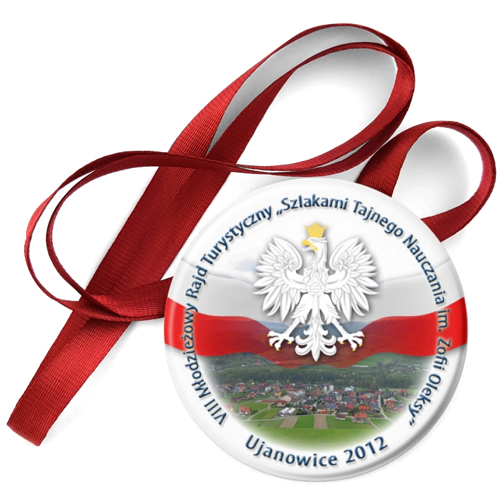 przypinka medal Szlakami Tajnego Nauczania im. Zofii Oleksy 2012