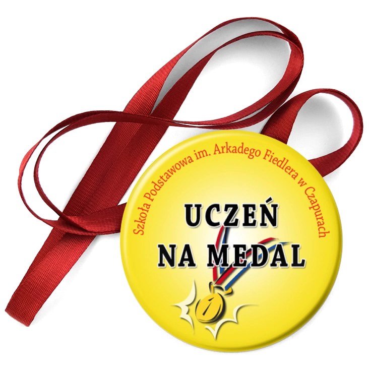 przypinka medal Uczeń na medal