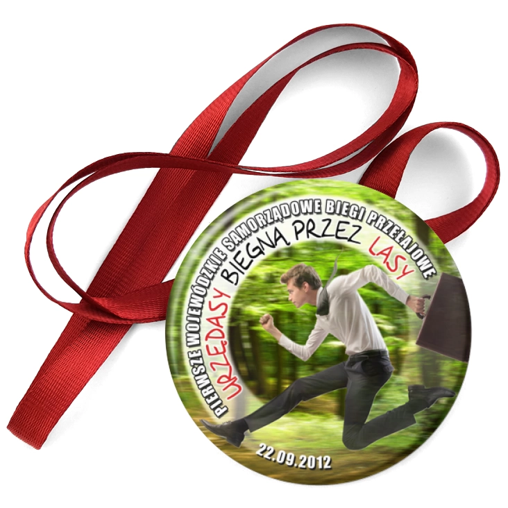 przypinka medal Urzędasy biegną przez lasy