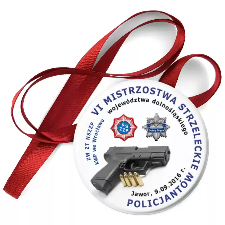 przypinka medal VI Mistrzostwa Strzeleckie Policjantów