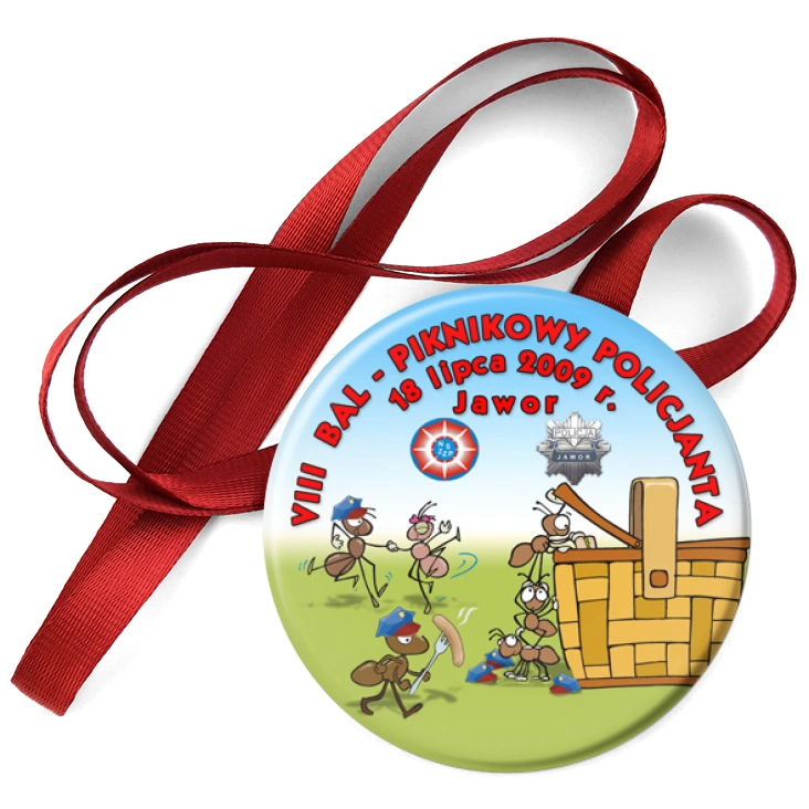 przypinka medal VIII Bal Piknikowy Policjanta - Jawor 2009