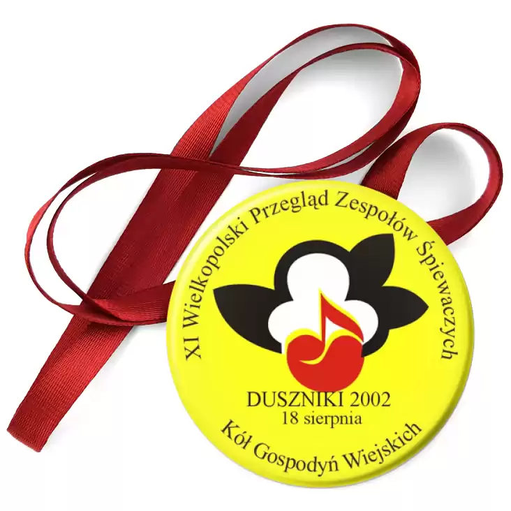 przypinka medal XI Wielkopolski Przegląd Zespołych Śpiewaczych -Duszniki 2002