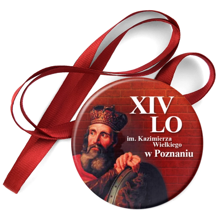 przypinka medal XIV LO w Poznaniu
