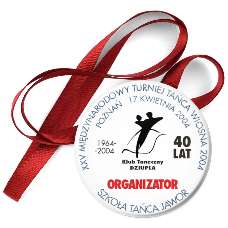 przypinka medal XXV Międzynarodowy Turniej Tańca - ORGANIZATOR