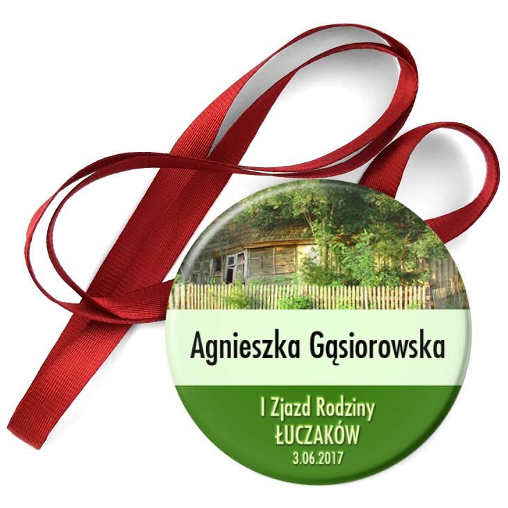 przypinka medal 1 zjazd rodziny Łuczaków