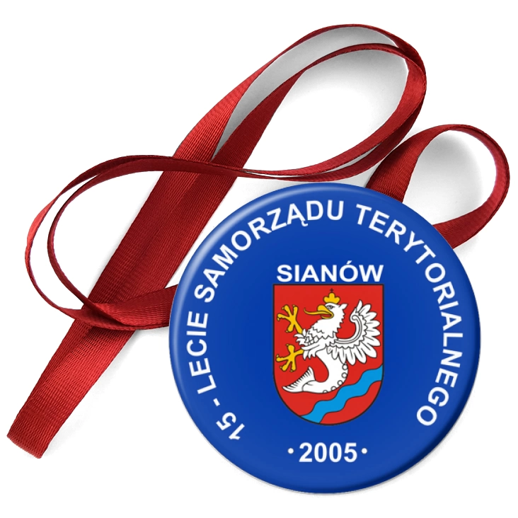 przypinka medal 15-lecie Samorządu Terytorialnego Sianów