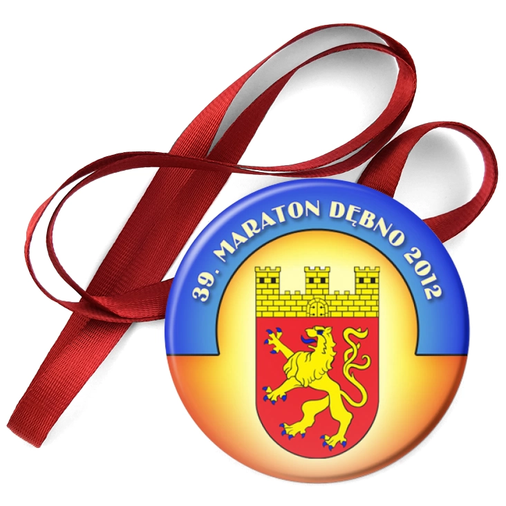 przypinka medal 39. Maraton Dębno 2012