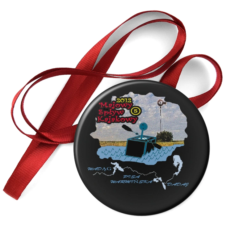 przypinka medal 5 Majowy Spływ Kajakowy 2012