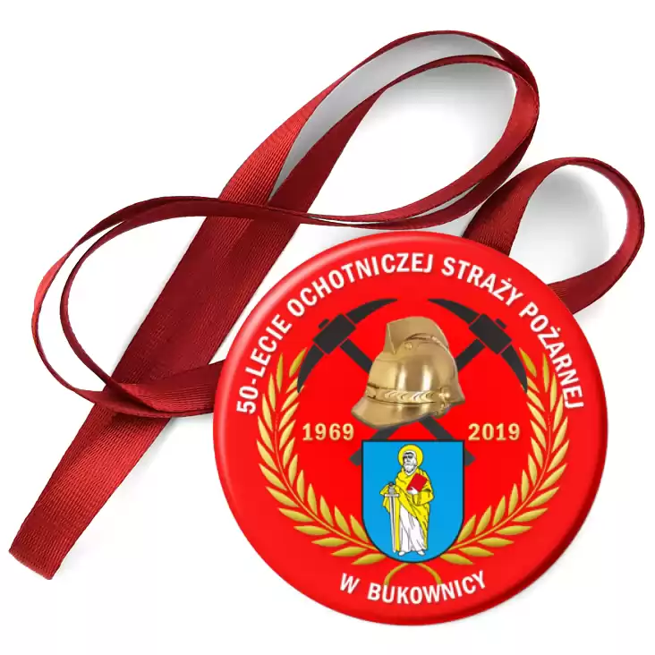 przypinka medal 50 lat OSP w Bukownicy