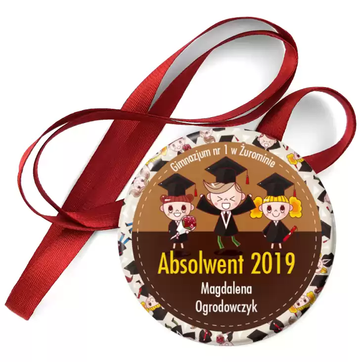 przypinka medal Absolwent 2019