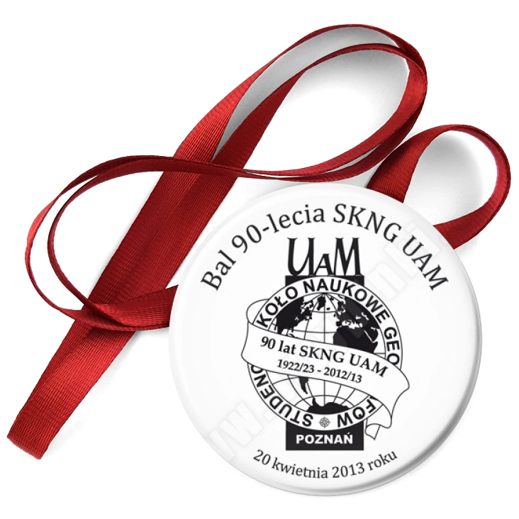 przypinka medal Bal 90-lecia SKNG UAM